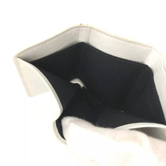 BALENCIAGA Everyday Graffiti Mini Papier Leather Trifold Wallet/7Z0916 - Picture 6 of 8